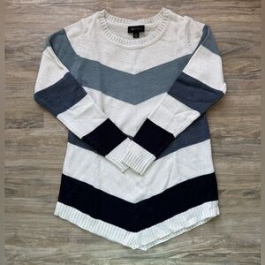 AB Studio Chevron Striped Sweater